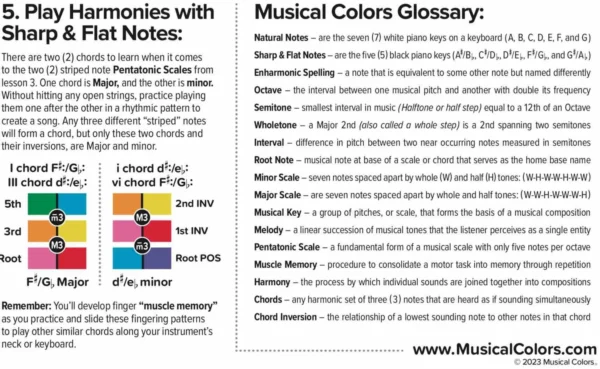 Musical Colors Notes Playbook - Musical Colors