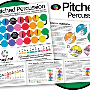 Pitched Percussion Note Sticker Guides